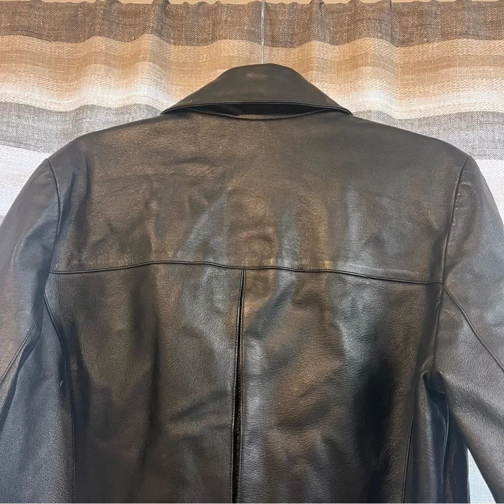 New‎ York & Company Black Leather Jacket Size Medium - Picture 5 of 10